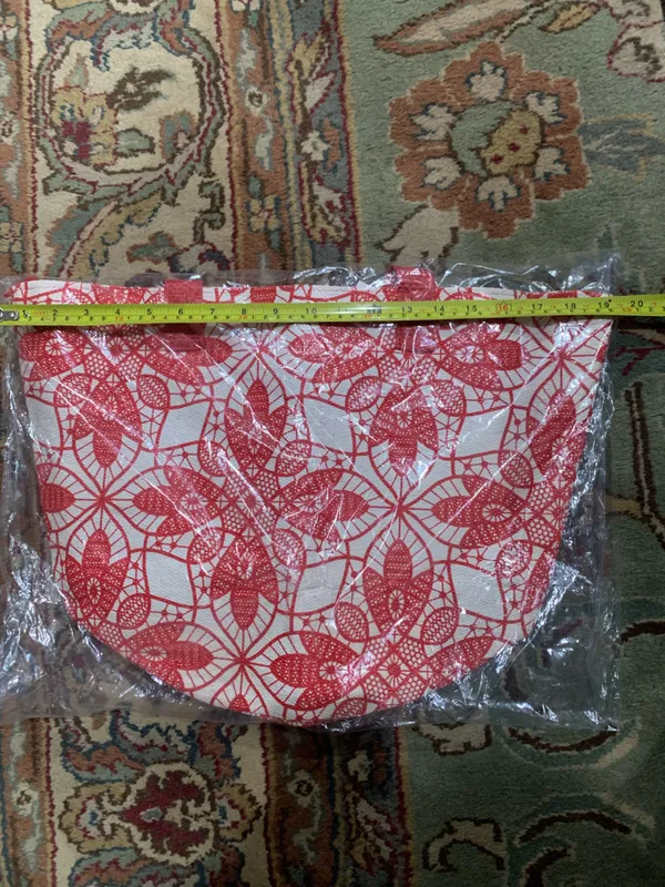 Floral Design Spring Summer Tote Bag Red And White Brand New - Image 6