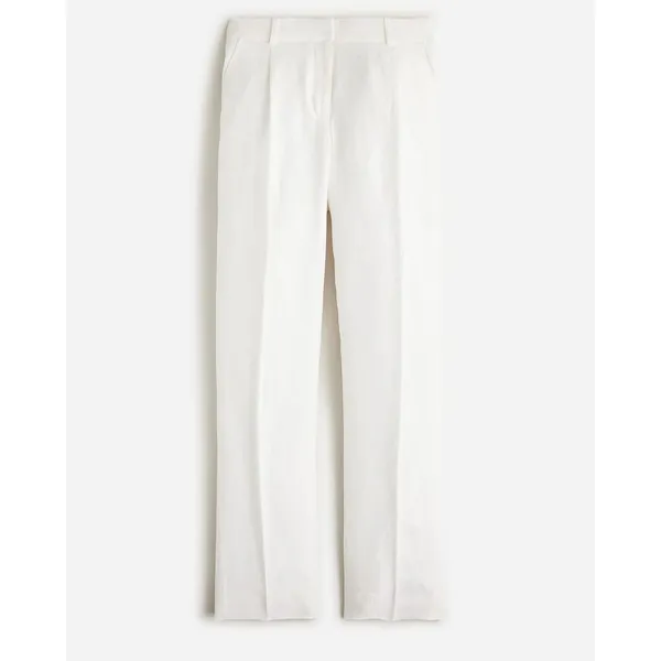 J. Crew Straight-leg Essential Pant in Chelsea Linen-Cupro Blend Size 4 Tall‎ - Image 4