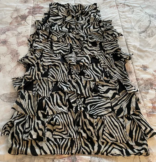 Y2K Animal Print Silk Blend Sheath Mini Dress, size S - Image 12
