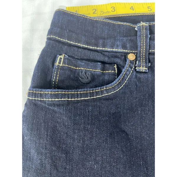 Gloria Vanderbilt Women’s Dark Wash Blue Denim Straight Leg Mid Rise Jeans 10 - Image 5
