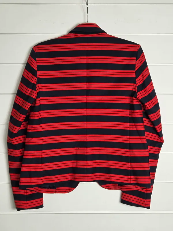 GAP The Academy Red and Black Striped Blazer size 8 - Image 4