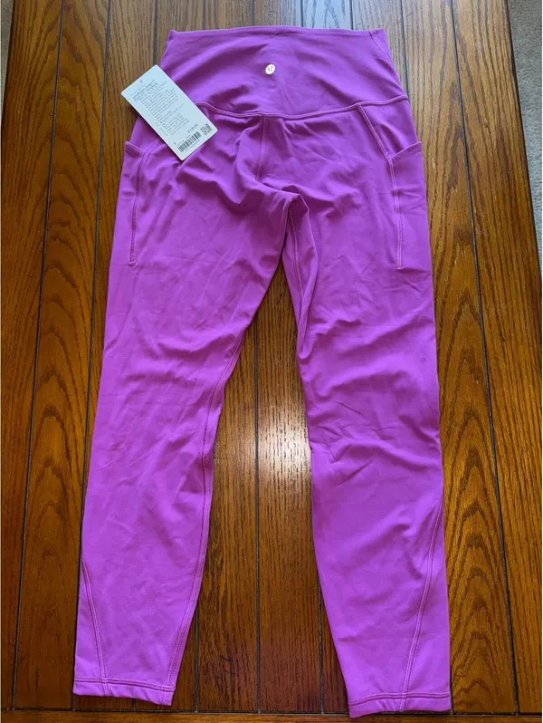 Lululemon Align With Pockets High Rise 25” Vivid Plum Double Lined Size 8 NWT - Image 2