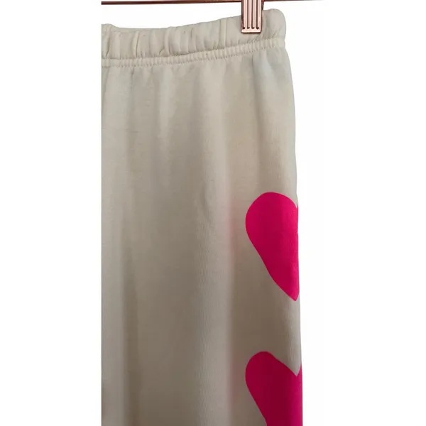 Aviator Nation x SoulCycle 4 Hearts Sweatpants Cream Women's Size Small - Image 11