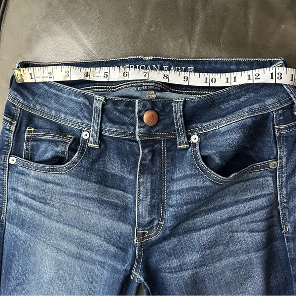 American Eagle Outfitters Deep Blue Flare Jeans - Image 4