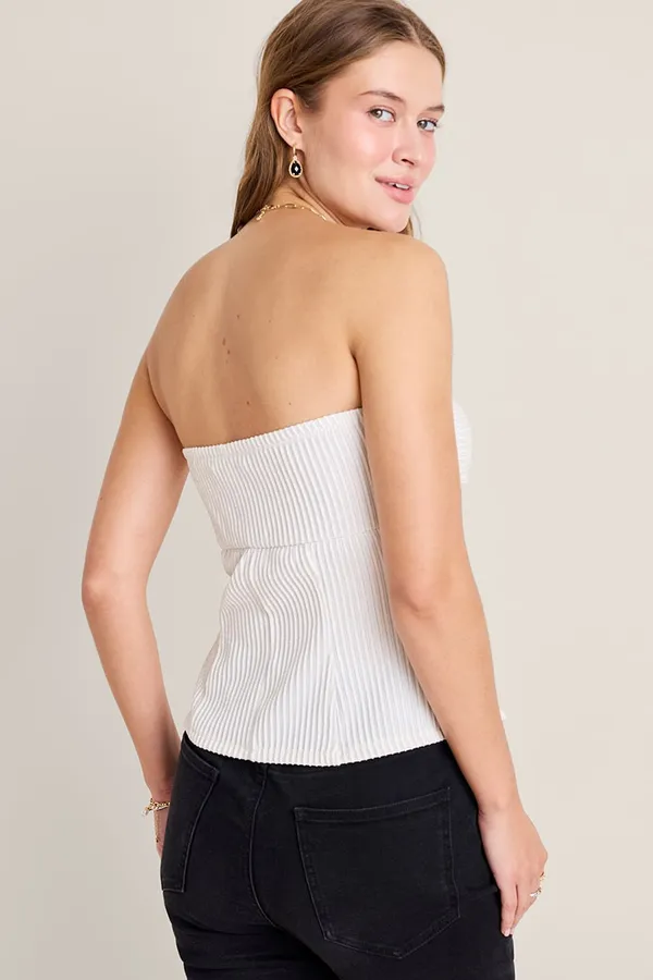 Francesca’s Kay Strapless Glitter Top Size Small - Image 6