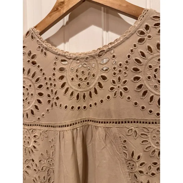 Tiny Women's Boho Lace Maxi Dress Beige Size S Brown - Image 7
