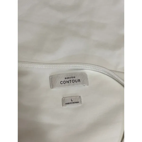 Aritzia Babaton Contour Women's White Long Sleeve Tee T-shirt Bodysuit Top Sz L - Image 3