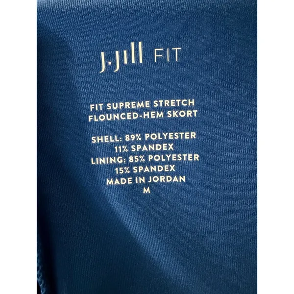 J. Jill Fit Supreme Stretch‎ Skort Women Medium Blue Flounce Hem Athletic NEW - Image 3
