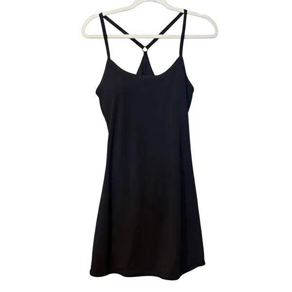 Outdoor Voices Athletic Dress Black Size Small Built-In Bra Liner Strappy Back - Image 3