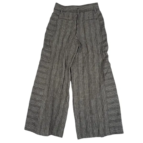 Anthropologie Ett Twa Pants Womens‎ 0 Brown White Wide Leg Striped Sailor Linen - Image 3