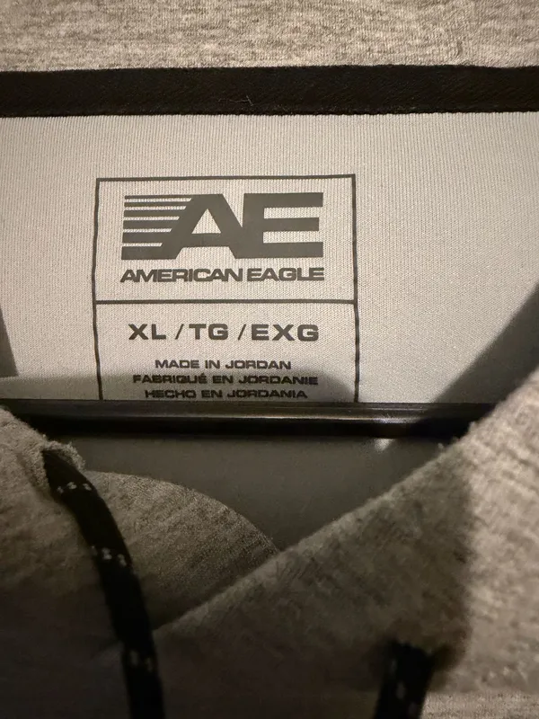 Men’s American Eagle Hoodie Grey  - Image 2