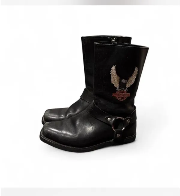 Women’s Harley-Davidson Riding Boots Black Leather 8.5 - Image 2
