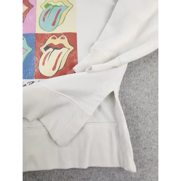 Rolling Stones Womens Vintage Logo Sweatshirt Pullover Shirt SZ Oversized Medium - Image 4