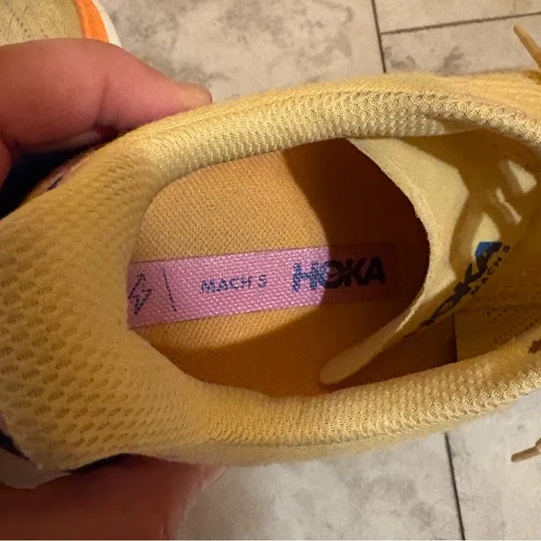 Hoka Mach 5 Running Shoes in Orange, Pink, & Blue - Image 10