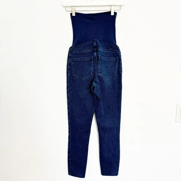 Spanx Mama Ankle Jean-ish High Rise Denim Leggings Blue Maternity Pregnancy XS - Image 10