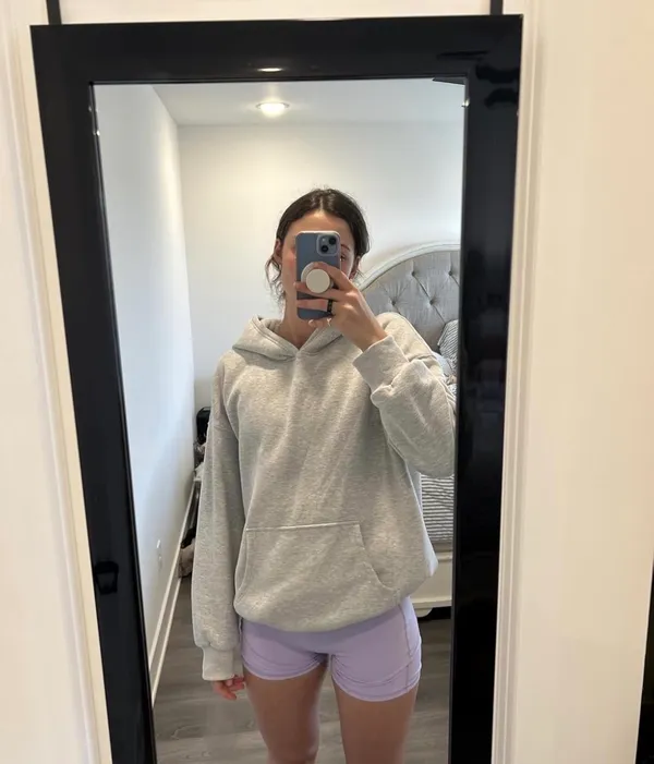 Oversized Grey Hoodie Gray - Image 5
