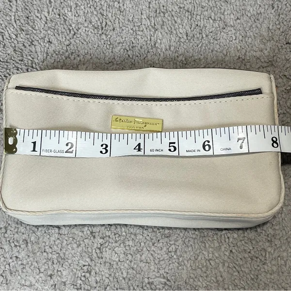 Salvatore Ferragamo Saudia‎ Ivory Travel Cosmetic Bag - Image 8