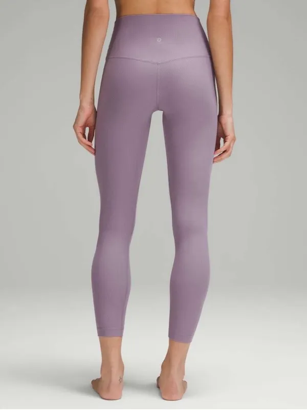 Lululemon Align Ribbed High-Rise Pant 25" | Size: 10 | Purple Ash - Image 2