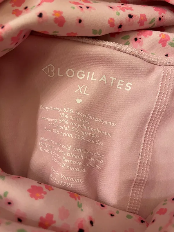 NWT! Blogilates Women’s Mommy & Me Princess Bow Back Dress Pink Floral Size XL - Image 5