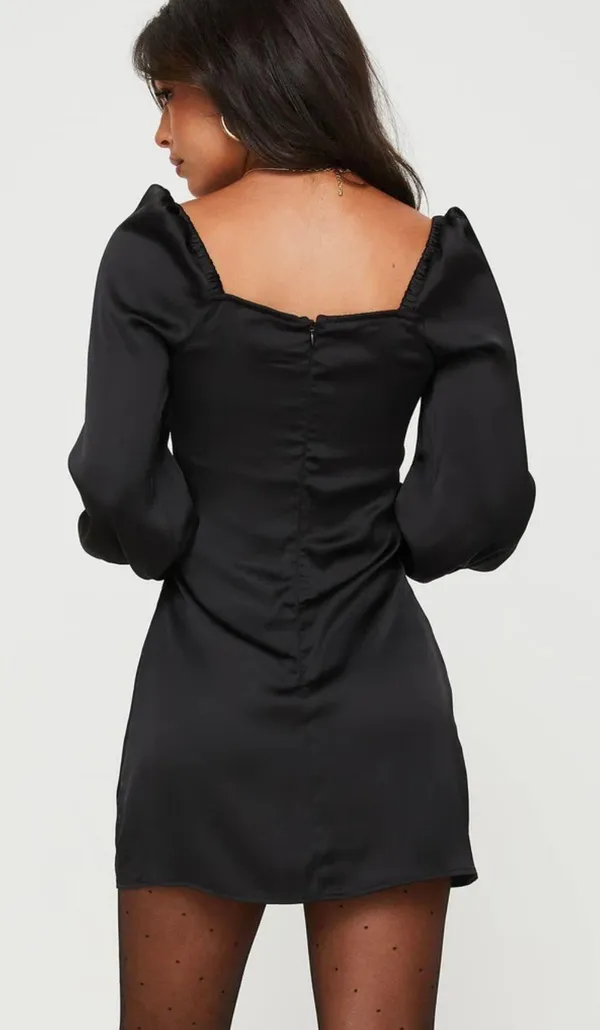 Princess Polly Black Long Sleeve Dress - Image 2