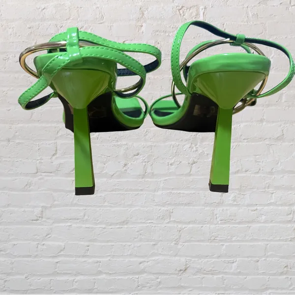 EGO Vibrant Green Strappy Heels NWT - Image 5