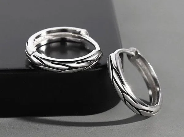 925 Silver Plated Small Hoop Earrings for Men Women,Silver Hoop Earrings,Punk Hip Hop Earrings - Image 2