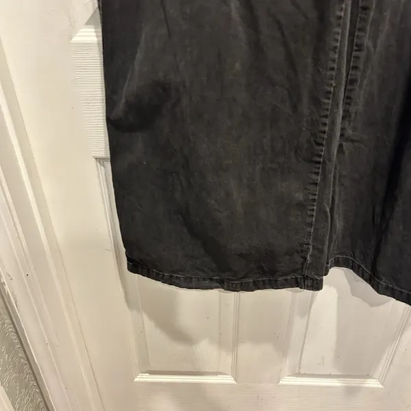 Garage Denim Black Wide Leg Elastic Waist Jeans Size 13/31 Organic Cotton Mix - Image 5