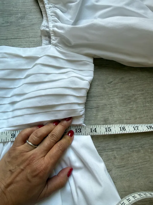 Abercrombie & Fitch Emerson Puff Sleeves Square Neck White Poplin Mini Dress XS - Image 13
