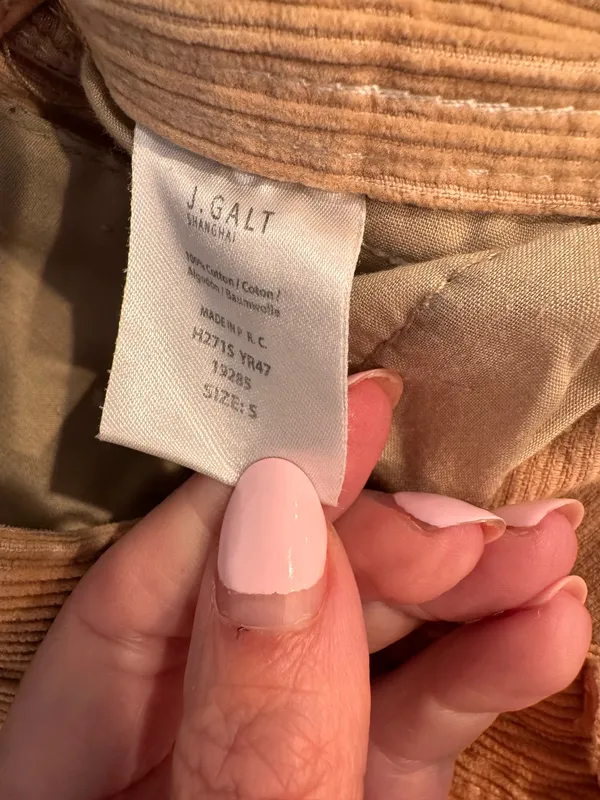 Brandy Melville Tan Corduroy Pants High Rise High Waisted S - Image 5