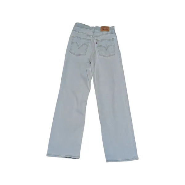 Levis Ribcage Straight Ankle Jeans Summer Space Ripple Medium Wash Blue Women - Image 3