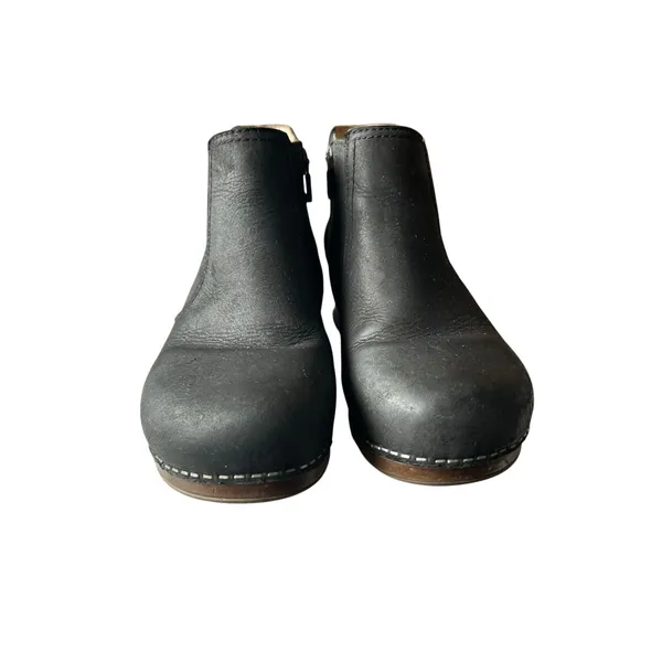 Danskos black leather Barbara low bootie size 36 US 5.5-6 - Image 3