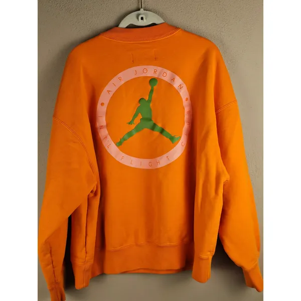 Jordan‎ X Titan Womens Orange Crewneck Sweatshirt Large - Image 2
