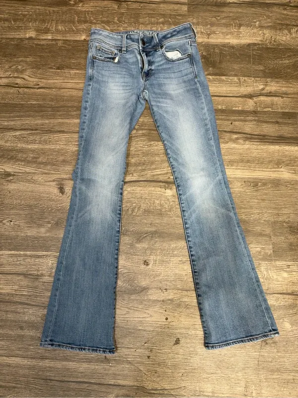 American Eagle Kick Boot Stretch X Jeans Women’s 0 Regular Light Wash - Image 3