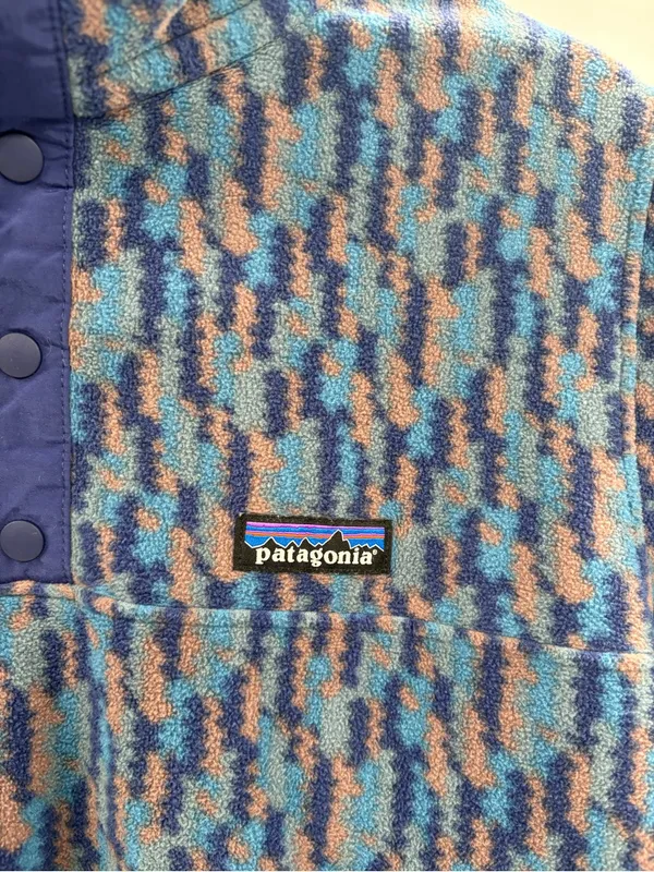 Patagonia quarter zip micro D snap-t pullover hiking winter long sleeve sz large - Image 5
