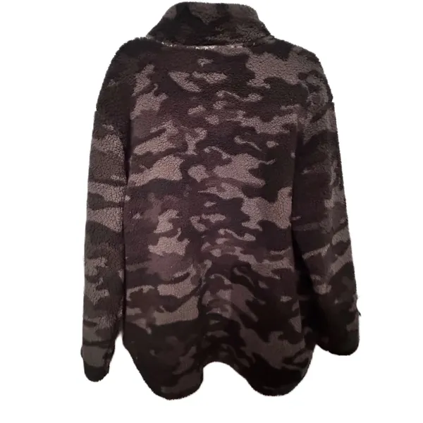 Koolaburra by UGG Womens Camo Sherpa Fleece Quarter Zip Pullover Sweatshirt XL - Image 2