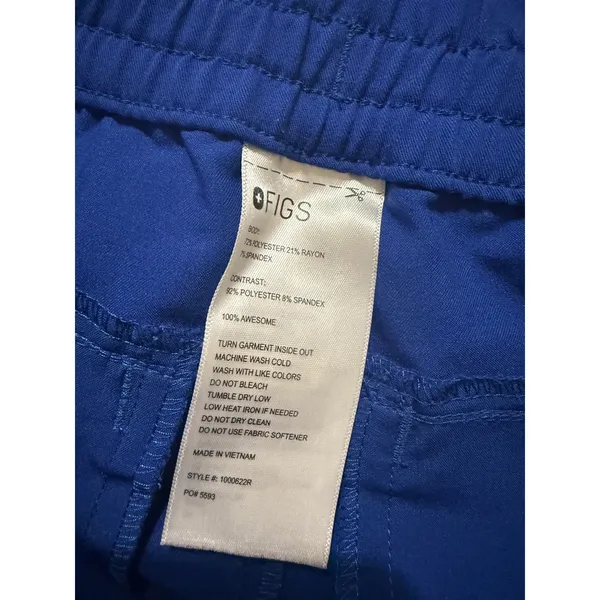 FIGS Technical Collection Women Royal Blue Scrub Jogger Pants L 1000622R - Image 4