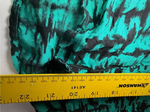 Kirra Teal and Black Abstract Button-Front Tank Top see description - Image 5