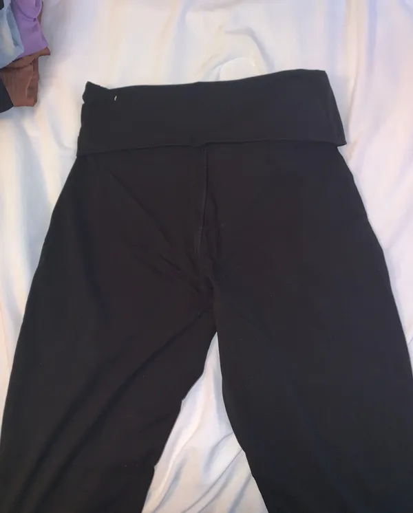PINK Victoria’s Secret Black Foldover Flare Yoga Pants - Image 5