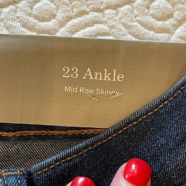 Everlane Blue Medium Wash Authentic Stretch Mid Rise‎ Skinny Jeans Size 23 - Image 11