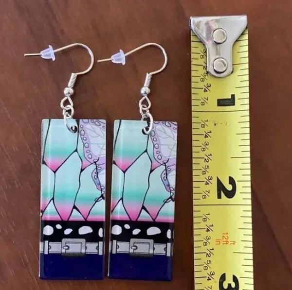 Handmade Earring Demon Slayer Shinobu Kawaii Anime - Image 3