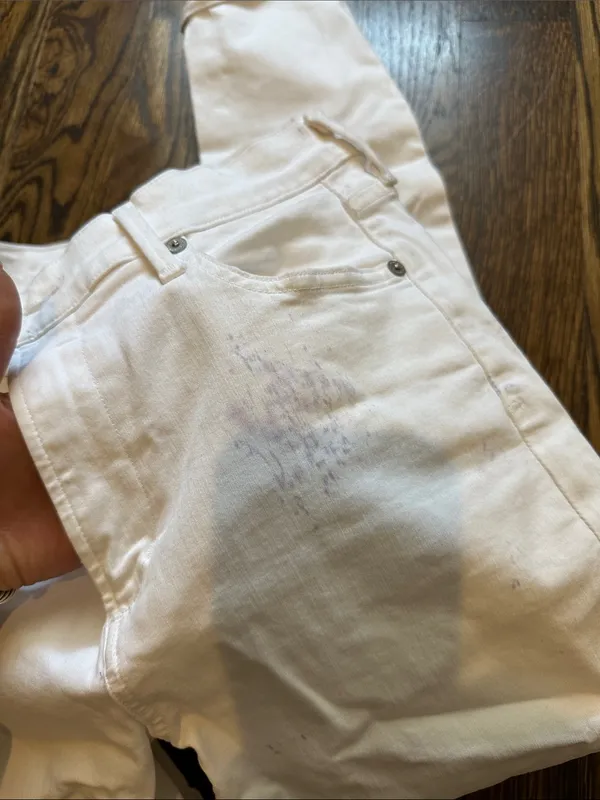 Citizens of Humanity Rocket Crop High-Rise White Skinny Jeans **PEN INK STAIN** - Image 6