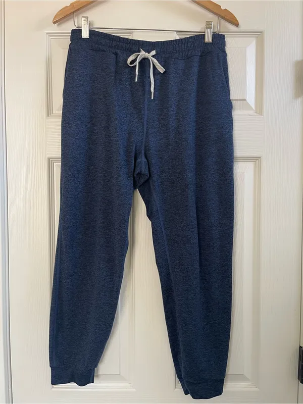Women’s Vuori Performance Jogger Sweatpants Midnignt Heather Blue Size L - Image 3