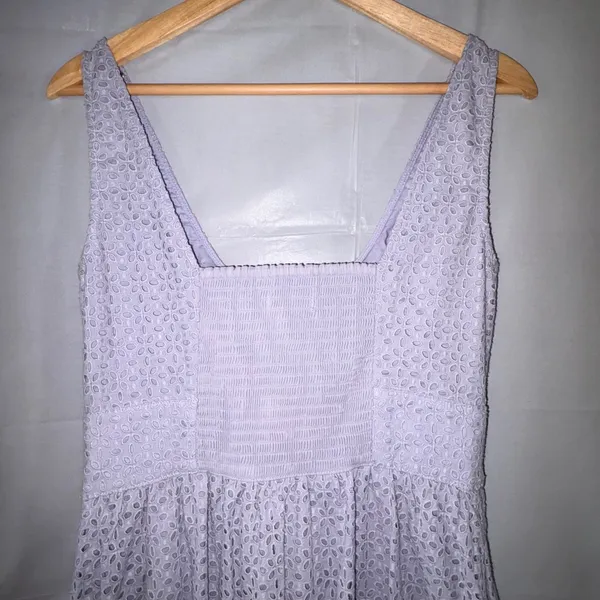 J.Crew Lavender Eyelet Button Front Midi Dress Womens 2 Event Sleeveless NWT - Image 8