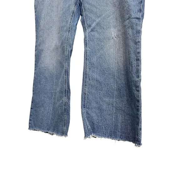 J.Crew Womens‎ 9" Demi Boot Crop Jeans Size 34 Brommell Wash Frayed Hem Denim - Image 4