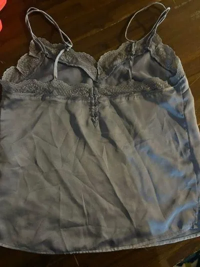 Abercrombie Green Silk / Satin Top - Image 2