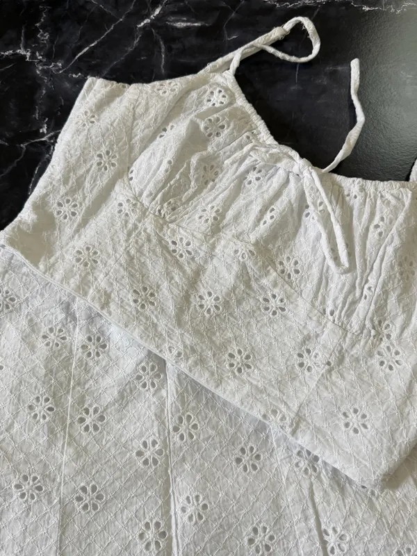Lulus White Eyelet Set - Image 5