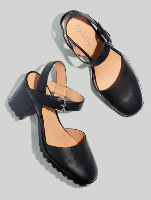 Madewell The Claudie Heeled Lugsole Mary Jane in Leather Size 8 - Image 14