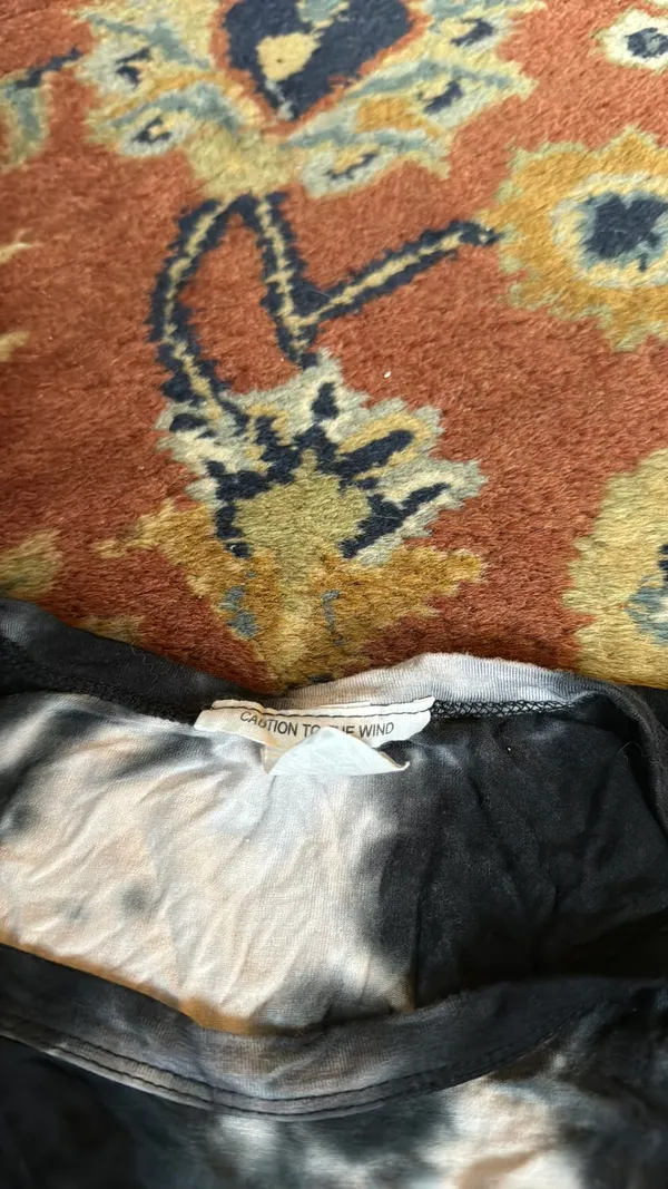 Caution to the Wind Waist Length Tied Tie Dye Shirt - Image 3