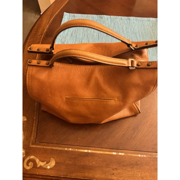 C & C California Leather Bag Satchel Crossbody Tote Womens Bag British Tan - Image 2
