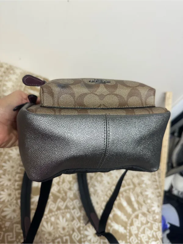 Coach Shooting start Brown Signature Canvas Leather Mini Backpack - Image 6